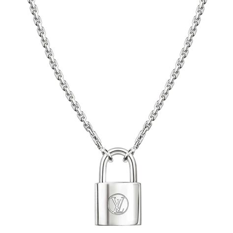 louis vuitton silver lockit necklace|louis vuitton lock pendant necklace.